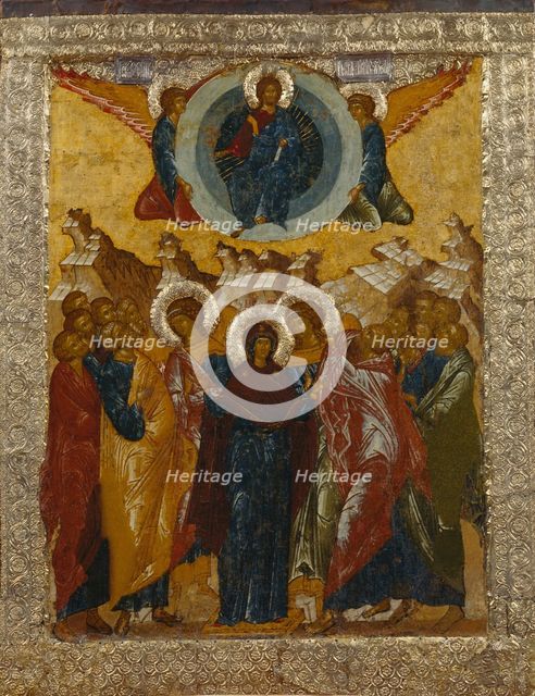 The Ascension of Christ, 1497. Artist: Russian icon  