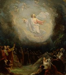 The Ascension of Christ, sketch for the Lemlanni altarpiece, 1872. Creator: Robert Wilhelm Ekman