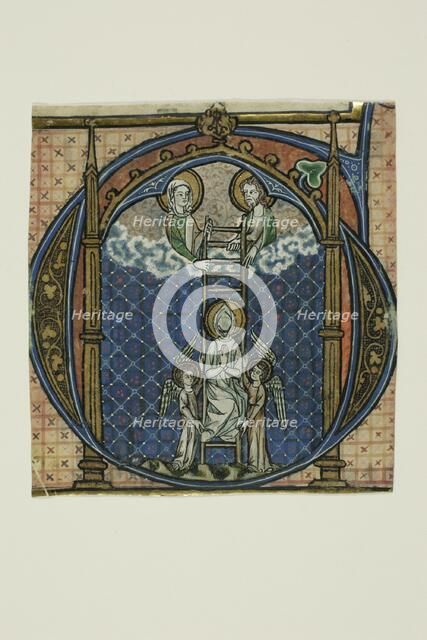 The Ascension of St. Dominic in a Historiated Initial "G" from a Gradual, 1325/50. Creator: Unknown.