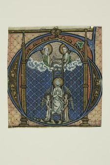 The Ascension of St. Dominic in a Historiated Initial "G" from a Gradual, 1325/50. Creator: Unknown