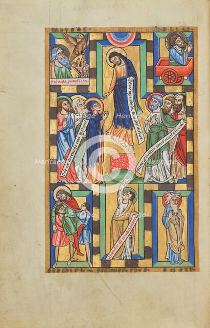 The Ascension; Stammheim Missal, probably 1170s. Creator: Unknown.