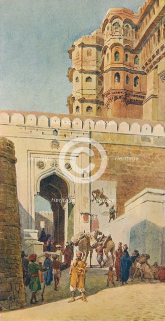 'The Ascent to the Palace, Jodhpur', c1880 (1905). Creator: Alexander Henry Hallam Murray.