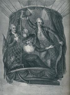 'The Ascent of Vincent Lunardi, accompanied by Mrs. Sage and Mr. Biggin 1785, (1910)