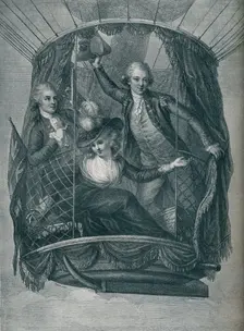 'The Ascent of Vincent Lunardi, accompanied by Mrs. Sage and Mr. Biggin 1785, (1910)