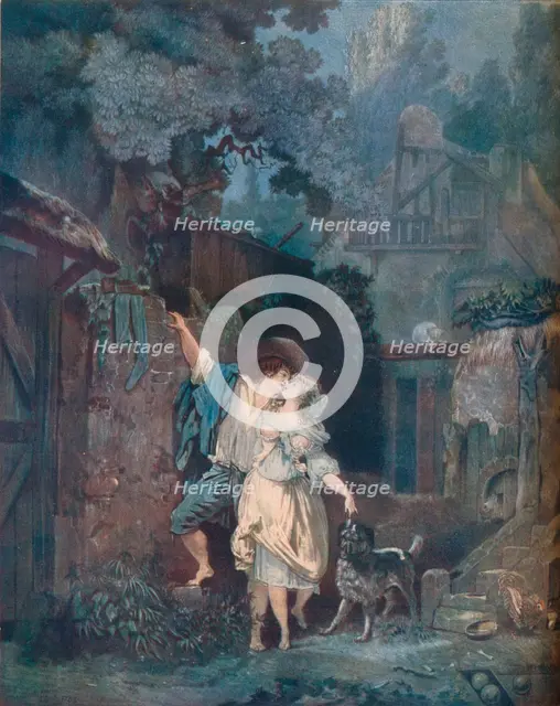 'The Ascent, or The Morning Farewell (L’escalade, ou les adieux du matin)', 1787. Artist: Philibert Louis Debucourt.