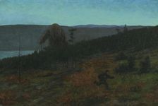 The Ash Lad and the Troll; For Soria Moria Palace, series consisting of twelve..., 1900. Creator: Theodor Kittelsen