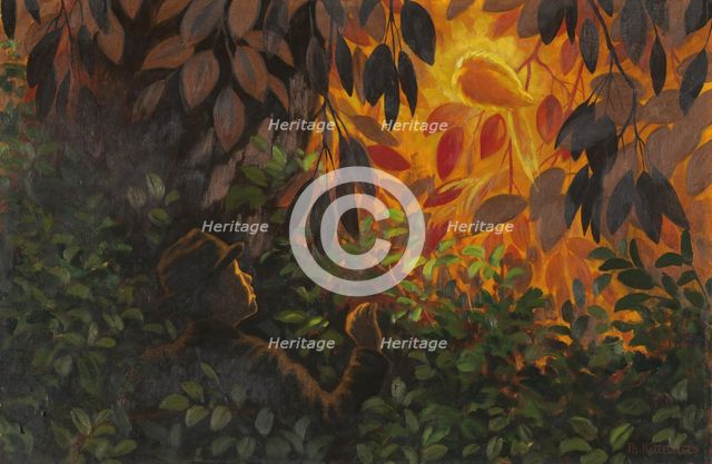 The Ash Lad and the Golden Bird; For Soria Moria Palace, series consisting ..., 1900. Creator: Theodor Kittelsen.