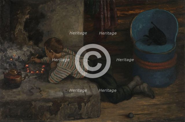 The Ash Lad; For Soria Moria Palace, series consisting of twelve paintings [Series title], 1900. Creator: Theodor Kittelsen.
