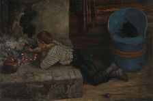 The Ash Lad; For Soria Moria Palace, series consisting of twelve paintings [Series title], 1900. Creator: Theodor Kittelsen