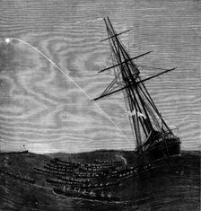 The Ashantee War: the decoy giving the signal for the boats to start for the attack on Elmina, 1873. Creator: Unknown