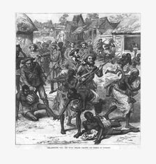 The Ashantee War: the Naval Brigade Clearing the Streets of Coomassie 1874. Creator: Unknown