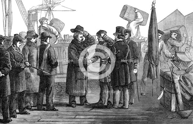 The Ashantee War: the return home - Sir Garnet Wolseley landing at Portsmouth, 1874. Creator: Unknown.
