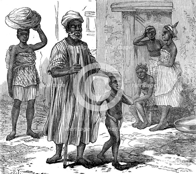 The Ashantee War: a blind beggar, Cape Coast Castle, 1874. Creator: Unknown.