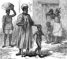 The Ashantee War: a blind beggar, Cape Coast Castle, 1874. Creator: Unknown