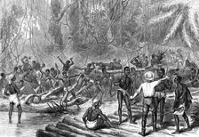 The Ashantee War: cutting and making a road to Coomassie, from a sketch by our special artist, 1874. Creator: Unknown