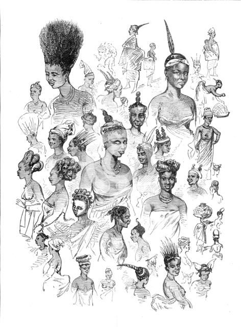 The Ashantee War: female fashions at Cape Coast Castle - from a sketch by our special artist, 1874. Creator: Unknown.