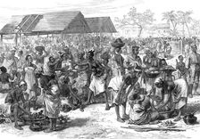 The Ashantee War: general market, Cape Coast Castle - from a sketch by our special artist, 1874. Creator: Unknown
