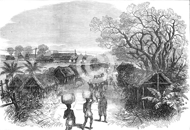The Ashantee War: Inquabim, the first station on the road to the Prah...by our special artist, 1874. Creator: Unknown.