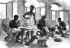 The Ashantee War: jeweller's shop, Cape Coast Castle - from a sketch by our special artist, 1874. Creator: Unknown