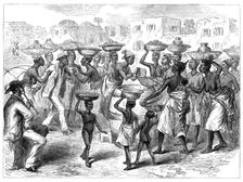 The Ashantee War: selling Indian corn in the streets of Cape Coast Castle, 1874. Creator: Unknown