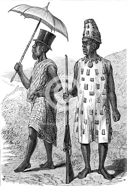 The Ashantee War - sketches by our special artist: an elder of the people and a warrior, 1874. Creator: Unknown.