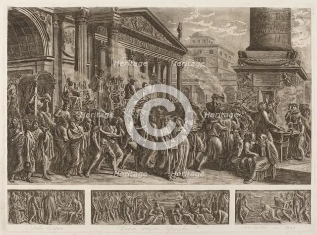 The Ashes of Trajan Carried in a Triumphal Procession. Creator: Luigi Ademollo.