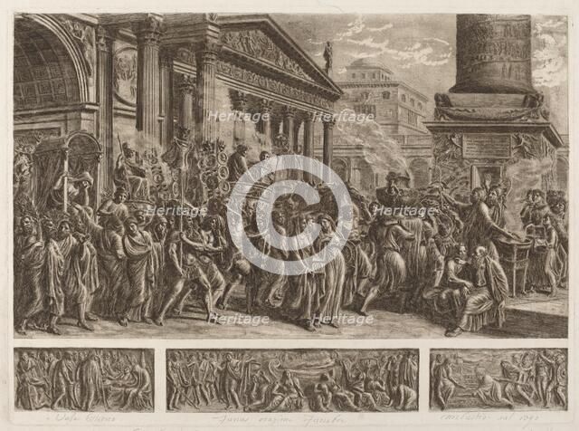 The Ashes of Trajan Carried in a Triumphal Procession. Creator: Luigi Ademollo.