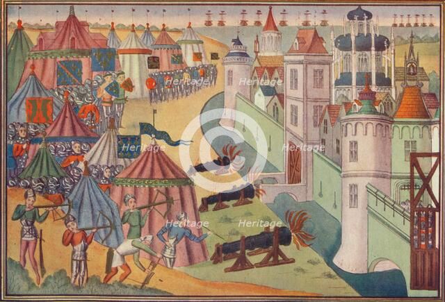 The assault on the strong town of Africa, 1390 (1905). Artist: Unknown.