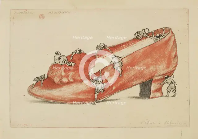 The Assault of the Shoe, 1888. Creator: Henri-Charles Guerard.