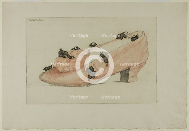 The Assault of the Shoe, 1888. Creator: Henri-Charles Guerard.