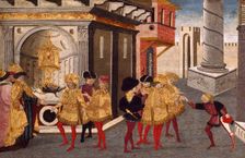 The Assassination and Funeral of Julius Caesar, 1455/60. Creators: Workshop of Apollonio di Giovanni, Workshop of Marco del Buono Giamberti