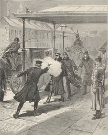 The Assassination of Count Mikhail Loris-Melikov. From "Le Monde Illustré", 1880. Creator: Férat, Jules-Descartes (1829-1906)