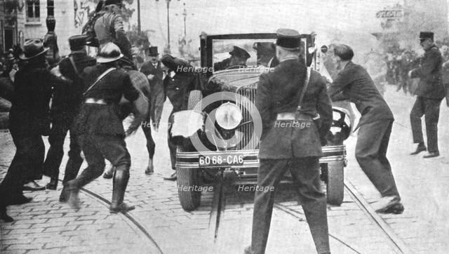The assassination of Alexander I, King of Yugoslavia, Marseilles, France, 9 October 1934. Artist: Unknown