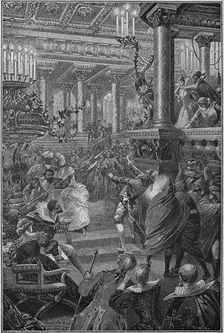 The Assassination of King Gustav III, 1891. Creator: Anonymous