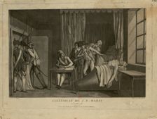 The Assassination of Jean-Paul Marat, 1793. Creator: Marchand, Jacques (1769-c. 1845)