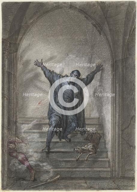 The assassination of William of Orange, 1780-1849. Creator: David Pierre Giottino Humbert de Superville.