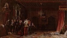 The assassination of the Duke of Guise at the château of Blois in 1588, 1834. Artist: Delaroche, Paul Hippolyte (1797-1856)