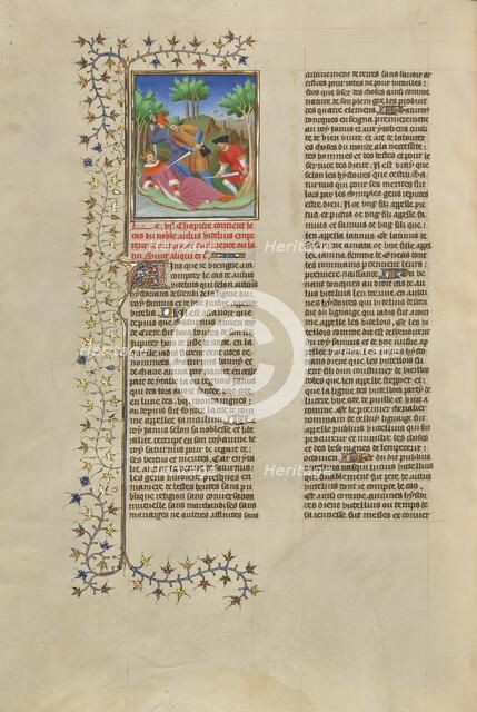 The Assassination of the Emperor Vitellius; Des cas des nobles hommes et femmes, about 1413-1415. Creators: Boucicaut Master, Workshop of the Boucicaut Master.