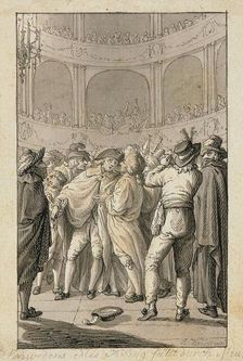 The assassination of the Swedish King Gustav III at the masked ball in the Stockholm Opera. Creator: Chodowiecki, Daniel Nikolaus (1726-1801)