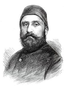 The Assassinations at Constantinople: Mohamed Ruschdi Pasha, Grand Vizier of Turkey, 1876. Creator: Unknown