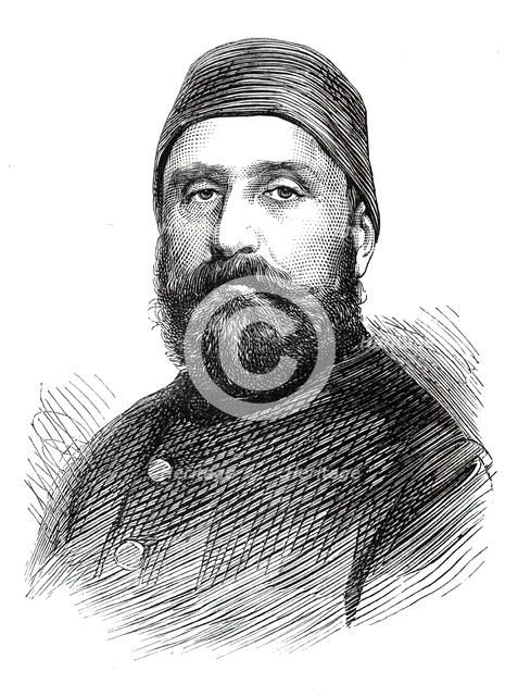 The Assassinations at Constantinople: Mohamed Ruschdi Pasha, Grand Vizier of Turkey, 1876. Creator: Unknown.