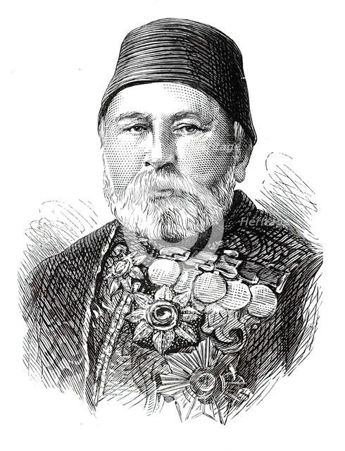 The Assassinations at Constantinople: Hussein Avni Pasha, Minister of War, 1876. Creator: Unknown.