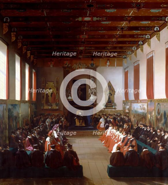 The Assembly of Notables at Rouen by Henry IV in 1596. Artist: Alaux, Jean (1786-1864)