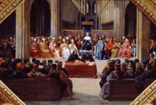 The assembly of the Estates-General, April 10, 1302. Artist: Alaux, Jean (1786-1864)
