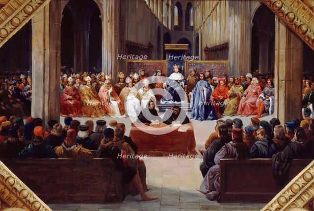 The assembly of the Estates-General, April 10, 1302. Artist: Alaux, Jean (1786-1864)