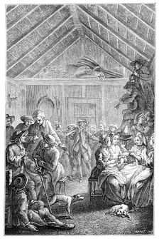 The Assembly Of Winter, (1885).Artist: Hubert Francois Gravelot