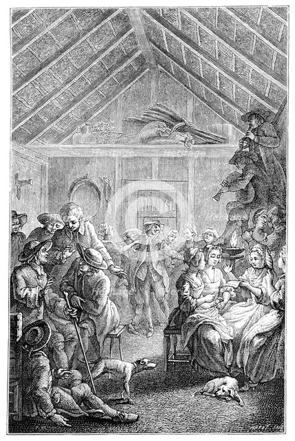 The Assembly Of Winter, (1885).Artist: Hubert Francois Gravelot