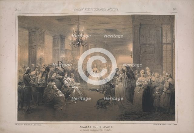The Assembly in the Time of Peter I, 1861. Creator: Timm, Wassili (George Wilhelm) (1820-1895).