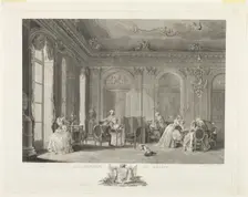 The Assembly in the Drawing Room, n.d. Creator: François Nicolas Barthélemy Dequevauviller