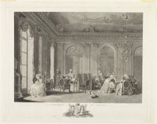 The Assembly in the Drawing Room, n.d. Creator: François Nicolas Barthélemy Dequevauviller
